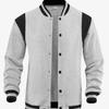 Men's Casual High Street Fleece-lined Patchwork Stand Collar Varsity Jacket