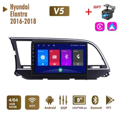 Android Car Radio Stereo for Hyundai Elantra 2016-2018 2 Din Multimedia Carplay Navigation Autoradio GPS WIFI Head Unit 4+64GB