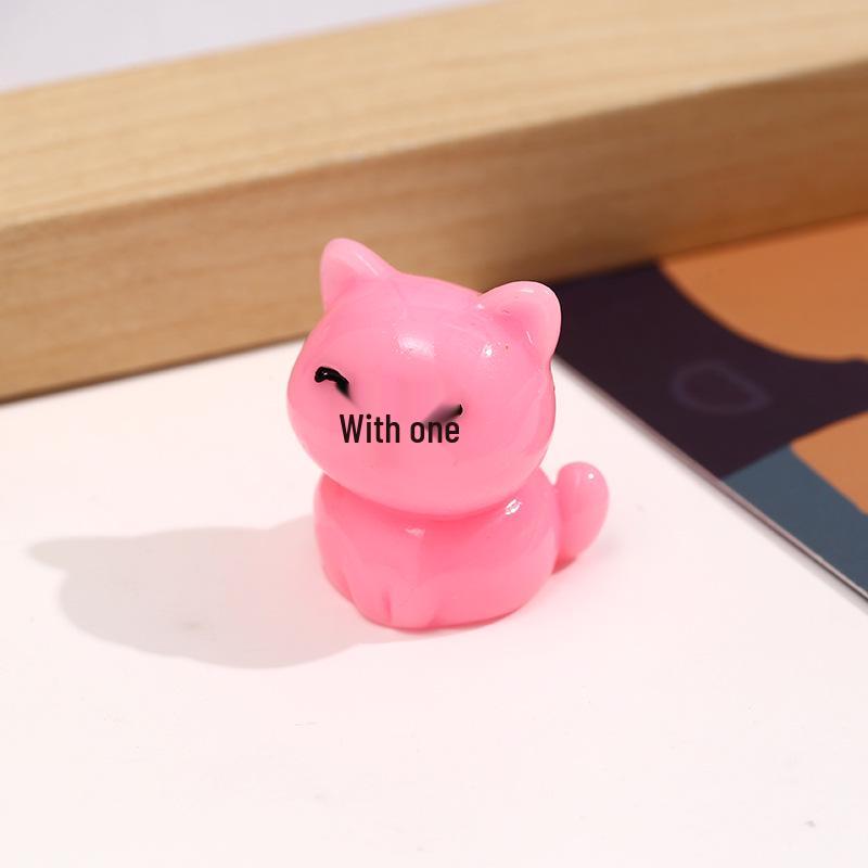 3D Cute Orange Cat Resin Figurine - Desktop & Car Ornament