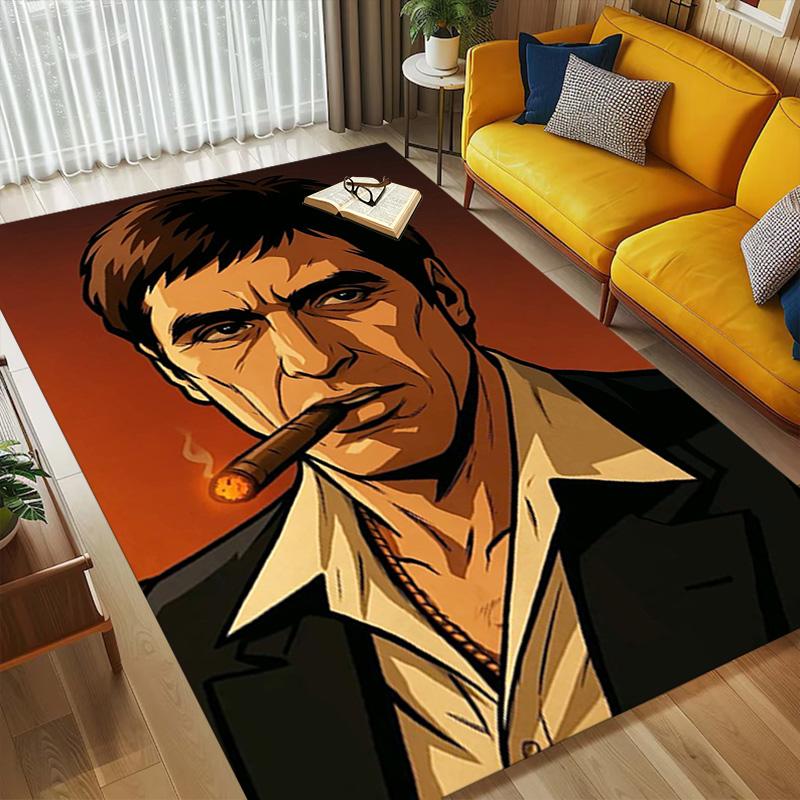 Scarface Legend Living Room Non-Slip Area Rug Soft Carpet for Bedroom Game Playroom Sofa Office Home Decor Doormat Christmas Gift C9211117