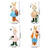 Resin Bunnies Figurine Easter Rabbit Statue Indoor Easter Decoration Modern Art Spring Home Decors,Bunnies Sculpture