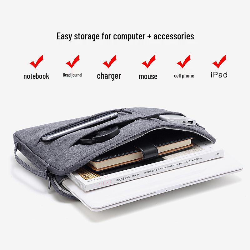 Double Layer Thickened Laptop & Tablet Sleeve for MacBook, Huawei, and Apple - Handheld Protective Case