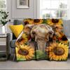 Elephant In Autumn Forest Blanket Flannel Blanket for bed, sofa, Camping, Hiking, Picnic Essentials, gift for family Fan gifts
