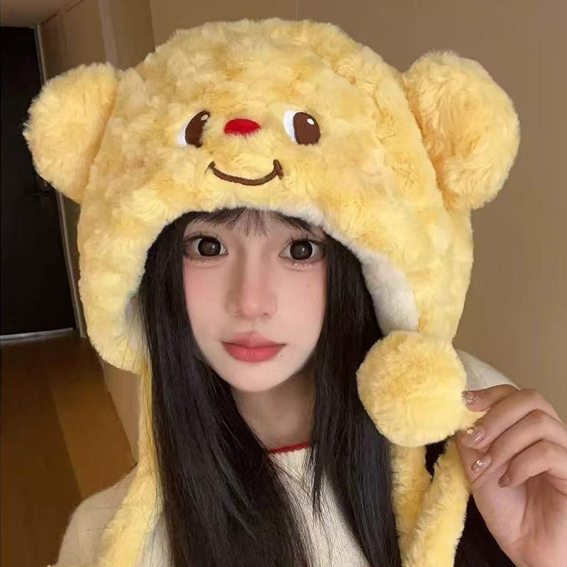 Little Bear Hat Animal Warm Plush Hat Autumn And Winter Thick Women