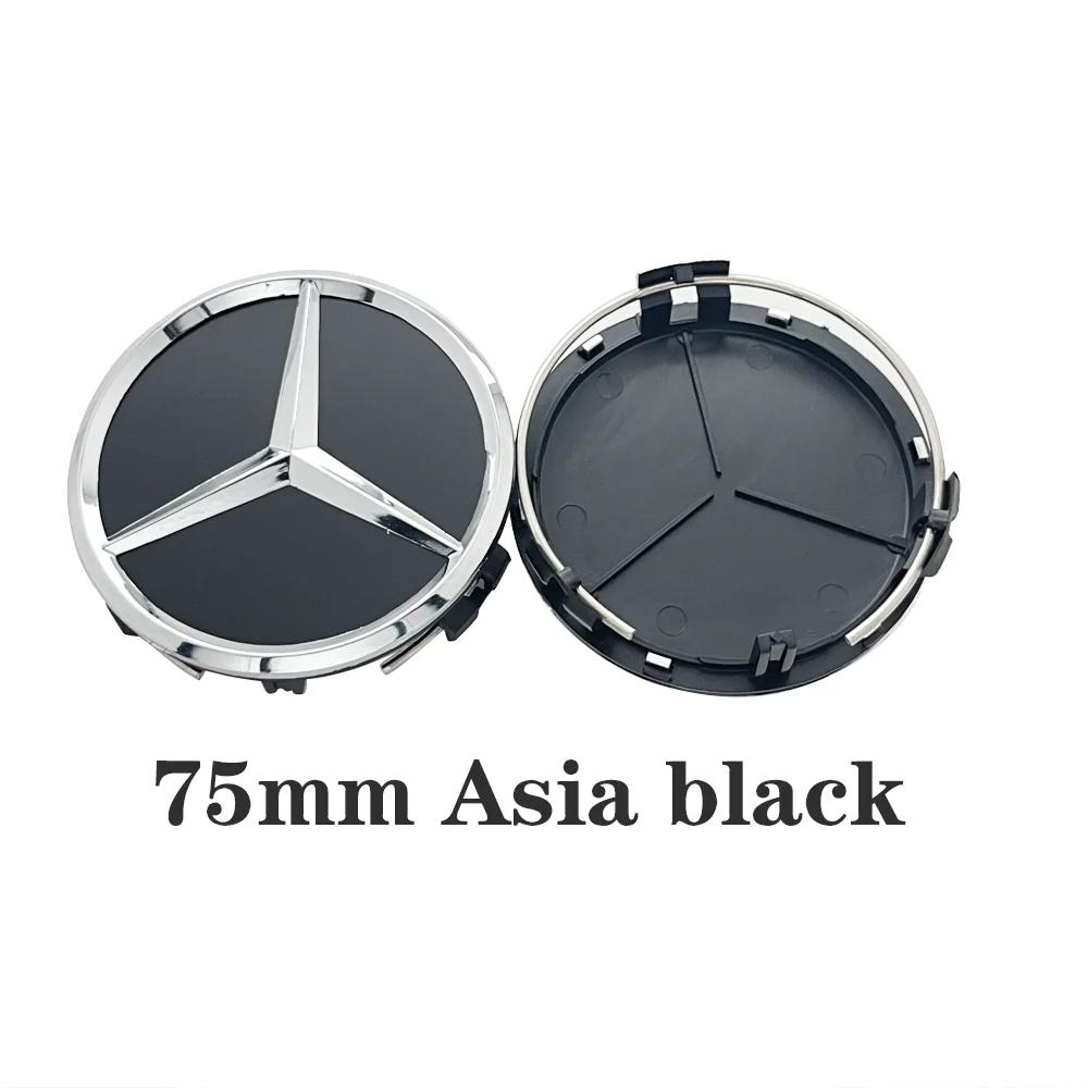 EBS4 For Benz Hot 4pcs/set 75mm Car Wheel Center Hub Caps Cover for Mercedes Benz B/C/E/S Class A Class C200L GLC GLK CLA W126 Auto A