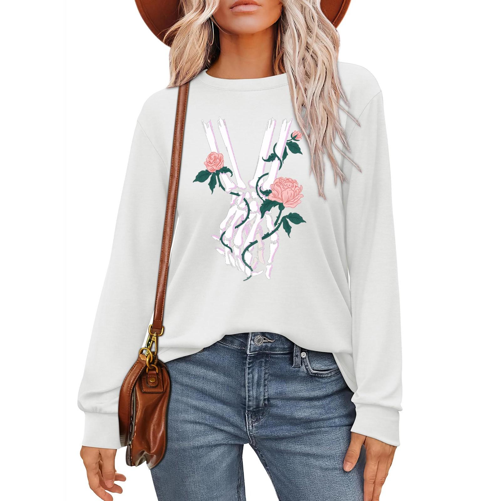 

Женская мода рубашки с длинным рукавом свободные облегающие с круглым вырезом базовые топы повседневные наряды XXL белый