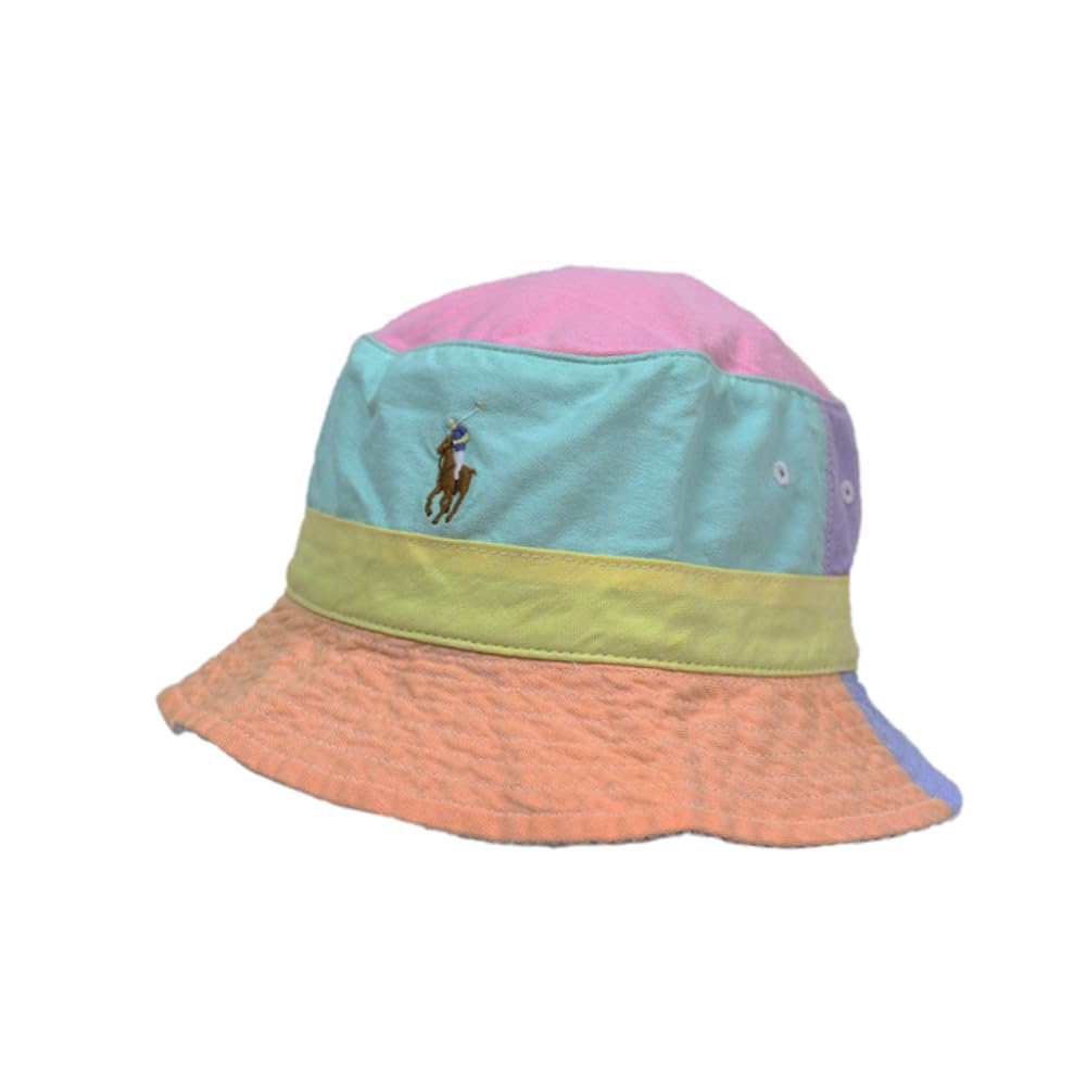 (Polo Ralph Lauren) Men's and Women's Panel Switching Pony Embroidery Cotton Bucket Hat Cap 01080081-SM-MULTI [Used]