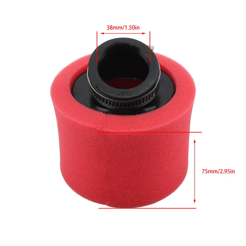 35mm 38mm Motorcycle Air Filter Double Layer Sponge Elbow Straight Neck For GY6 125cc 150cc Scooter Dirt Pit Bike Moped Parts Air Filters 7