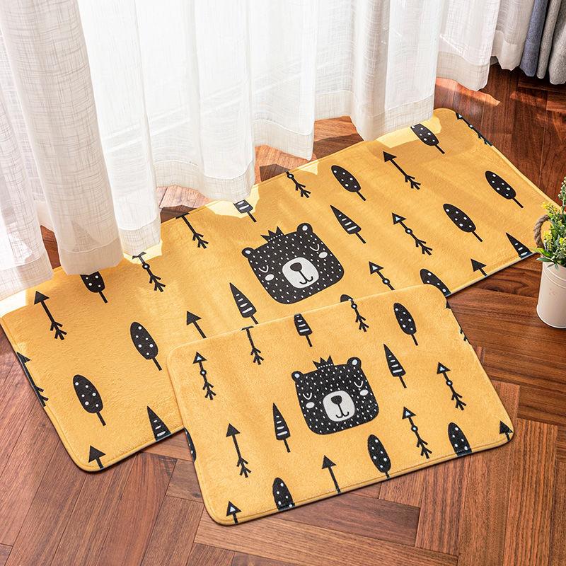 Door Rug Mat Carpet Bedroom Door Pad Toilet Bathroom Non-slip Mat Home Moisture-wicking Foot Best Mat Durable Durable