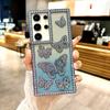 Gradient Glitter Powder Three Dimensional Butterfly Suitable for Samsung S25 Mobile Phone Case S24ultra Flash Diamond A14 A26 Protective Case