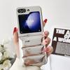 Per Samsung Z Flip Custodia Giubbotto Imbottito Placcato Cover Morbida Antiurto Per Samsung Galaxy z flip 4 Z Flip3 Custodia per Telefono Monocolore