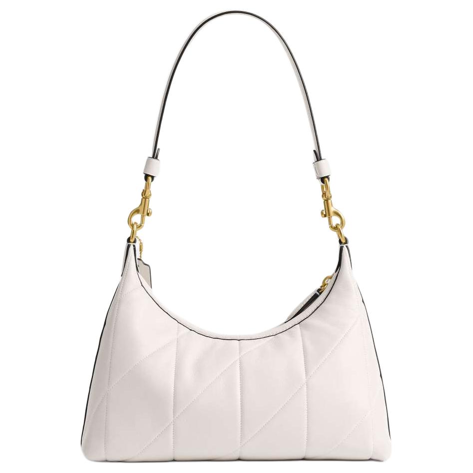 Coach Jliet 25 Logo Lambskin Shoulder Bag Medium Women Shoulder Bag Chalk-White CEM90-B4HA