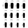 Striped Press on Nail Cartoon Nail Tips 24pcs Acrylic False Nail For Independence Day Parties And Festive Event