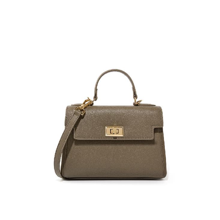 Genuine Leather Kelly Bag Classic Commuter Women's Bag New Versatile Cowhide Shoulder Bag Trendy Retro Hand Crossbody Small Bag