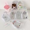 Portable Clear Hanging Storage Bag For Mini Figures Dolls Collectibles With Keychain Attachment And Zipper Closure
