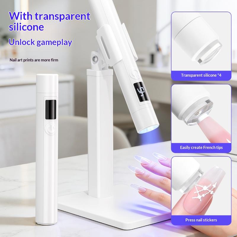 Rechargeable UV Nail Lamp Salon Grade Fast Curing Adjustable Stand LED Gel Dryer for Home DIY Use