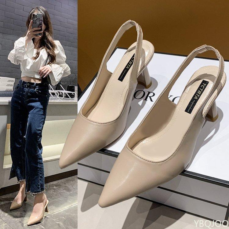 Spring Summer Women's Pointed High Heels Sandals Casual Shallow Mouth Shoe Elegant Ladies Shoes