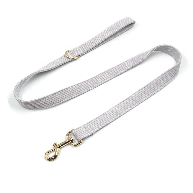 Durable Metal Buckle Dog Collar Leash Soft Corduroy Dog Collar Metal Gold Hardware Custom Logo Bulk Buy OEM Dog Collar