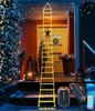 Christmas Ladder Santa Claus Outdoor Solar LED Remote Control 228 3M 13 Timer String Suitable for School and Garden Use Solar-Powered Lights, Lights,