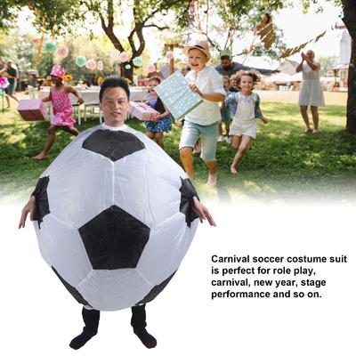 Inflatable Soccer Football Costume Funny Carnival Soccer Costume with Air Blower for Party Cosplay