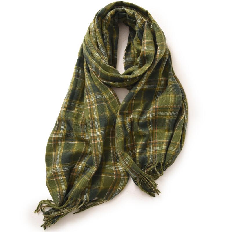 Women s Winter Imitation Cashmere Plaid Scarf