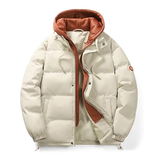 

Новинка 2023 года, зимнее хлопковое пальто для мужчин и женщин, хлопковое пальто для пар, мужское свободное пуховое хлопковое пальто для женщин, пальто L бежевый