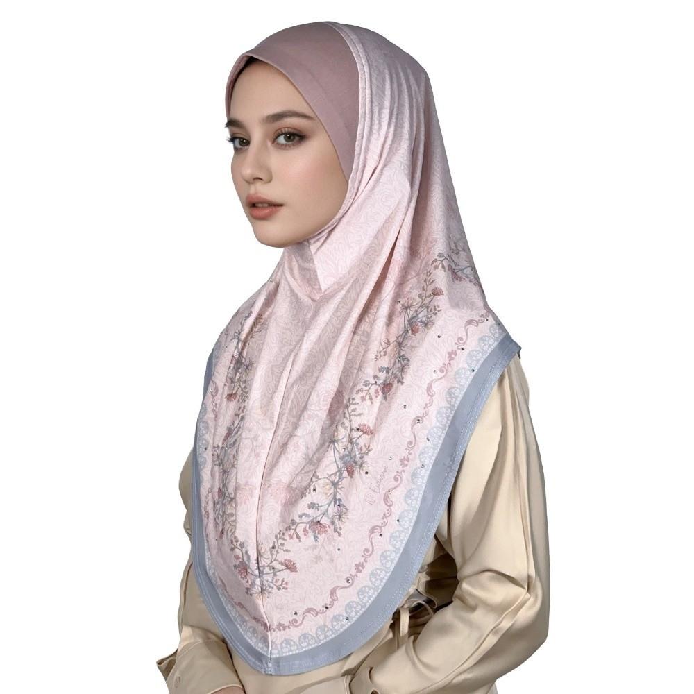Full Coverage Instant Hijab Soft Floral Prayer Hijab New Women Hijab Scarf  for Women