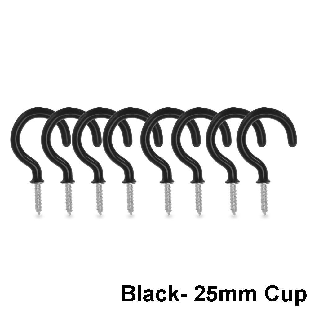Coated Ceiling Hanger Hardware Tool Dipping Cup Hooks Kitchen Loop Peg Mug Shouldered Screws