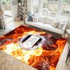 Fulham Football Design Crystal Velvet Carpet Cozy Non?Slip Printed Rug For Bedroom Living Room Entrance