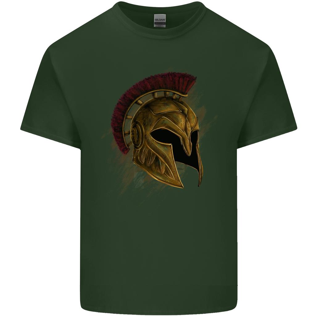 Spartan Helmet Gym Bodybuilding Training Unisexs Light Cotton TShirt