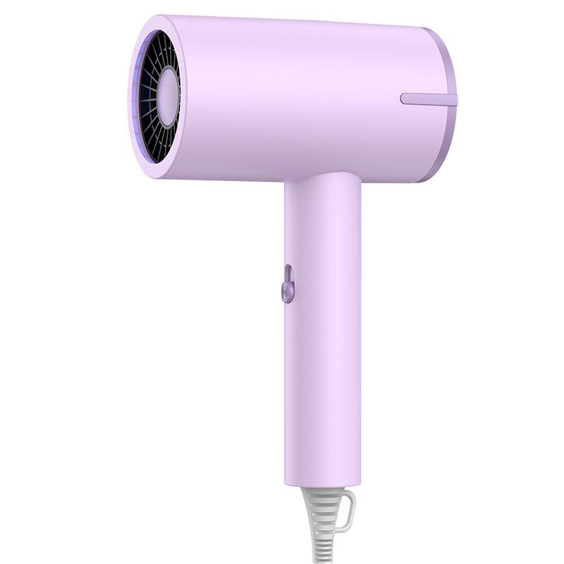 Blue Light High-Power Hair Dryer with Hot & Cold Settings and Negative Ions for Salon & Home Use 1800W фиолетовый