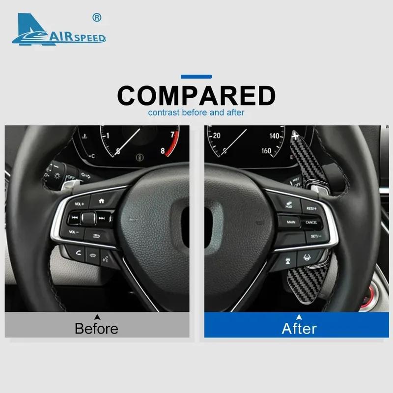 Hard Dry Carbon Fiber Car Steering Wheel Paddle Shifter Sticker For Honda Accord Odyssey 2015 2016 2017 2018  Interior Trim