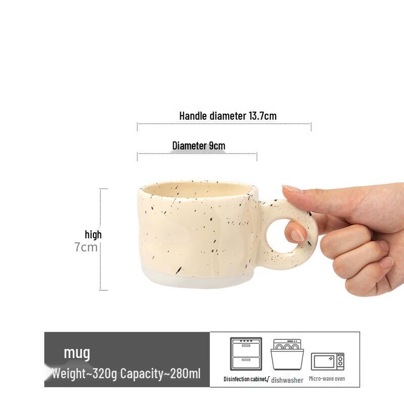 

OLOEY Hand-Pinched Ink Splash Ceramic Mug