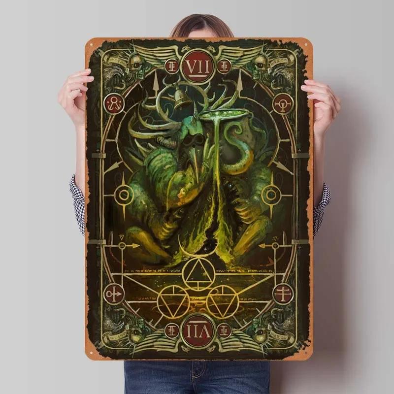 W-Warhammers Metallschild Anpassbare Spieleposter Vintage Heimdekoartikel Retro Blechschild für Gamerzimmer-Dekoration Wand