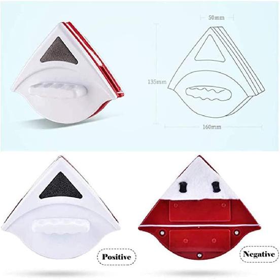 Double-Sided Window Glass Cleaning Tool Useful Magnetic Surface Cleaner Wiper Brush for High-Rise Single Glazed Windows., OP-0123