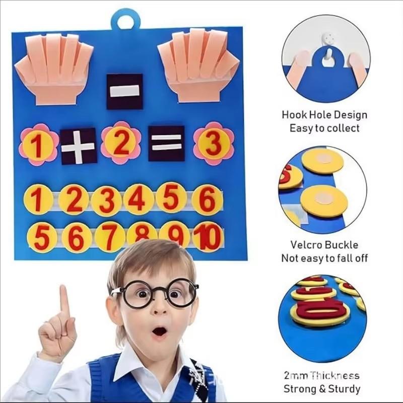 1 Pcs Kids Montessori Toys Felt Finger Numbers Math Counting Toy Early Learning Intelligence Development Toddler Teaching Aid