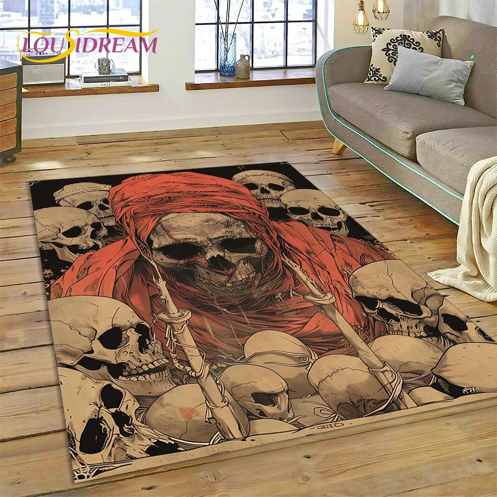 2025 New Gothic Horror Character Skull Ghost Spirit Carpet Rug for Bedroom Living Room Home Sofa Decoration,kids Decor Floor Mat