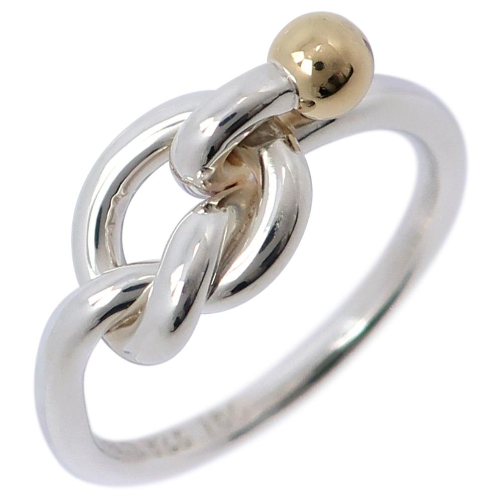 TIFFANY&Co. Love knot Ring Silver925/K18 yellow gold #5.8(US Size) 3.0g Women Used