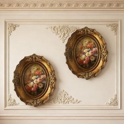 Pryskyřičný fotorámeček Retro Vyřezávaný Patinovaný Nekřehký Odolný proti korozi na Fotostěnu Domácí Dekorace Party Dekorace