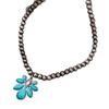 Pendente rotondo in stile Navajo Western Retro Europeo e Americano con intarsi di turchese Collana Bohémien di nicchia