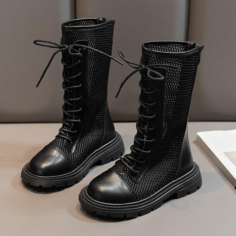 Mädchensandale, Kinderschuhe, Kinderschuhe, Flache Schuhe, Lange Stiefel