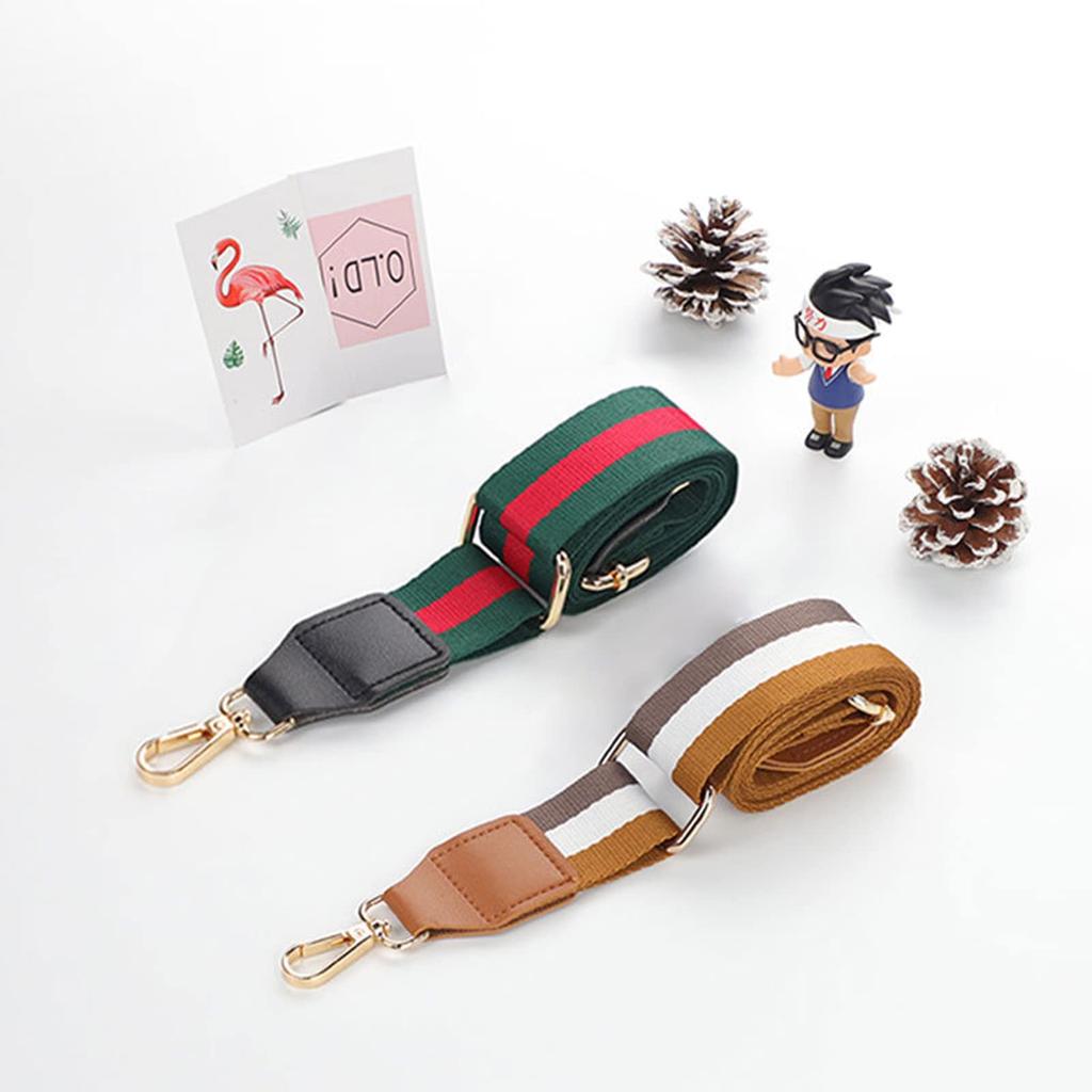 2 Pcs Replacement Straps for Shoulder Polyester Cotton Leather Wide Cloth Replacement Straps Adjustable Length Handbag Messenger Bag Canvas Shoulder