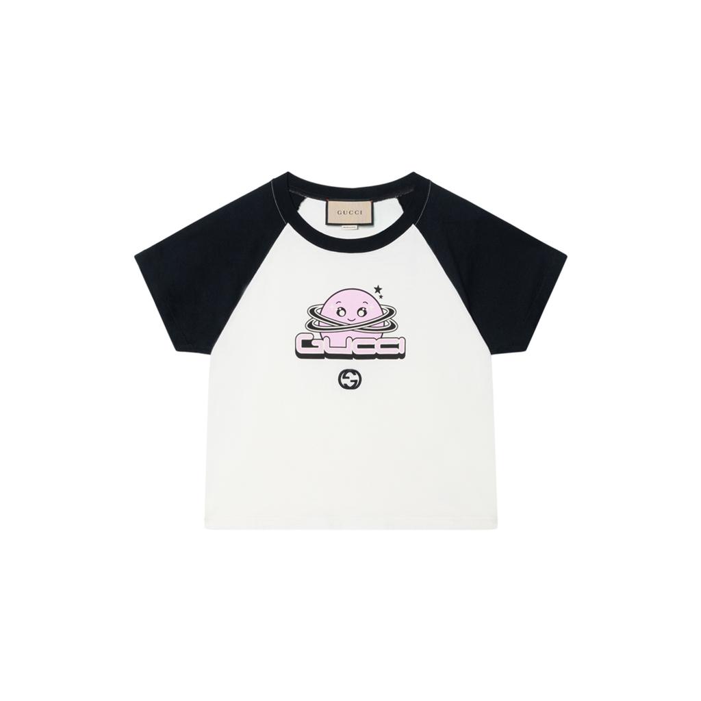 GUCCI T Shirts Women's Ecru Crew Neck Moderate 768183-XJF71-9281
