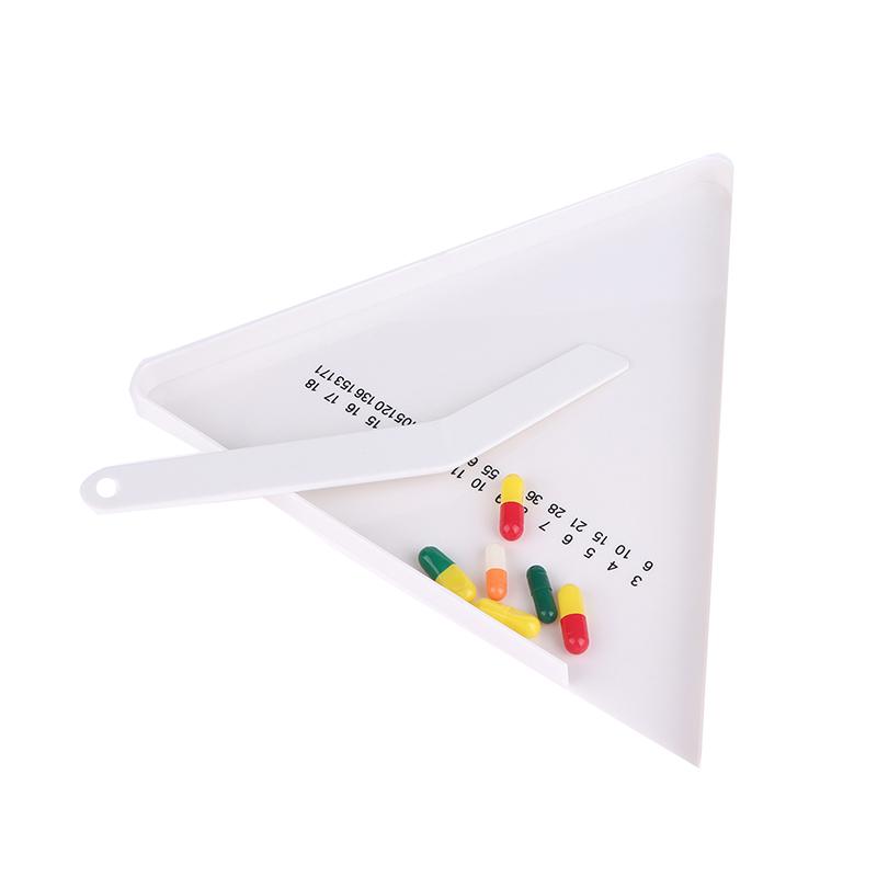 Zählbrett für Tabletten Tablettenzähler Spender Tablettenplatte Teiler Mit Spatelwerkzeug Für Apothekenhelfer Arzt Apotheker