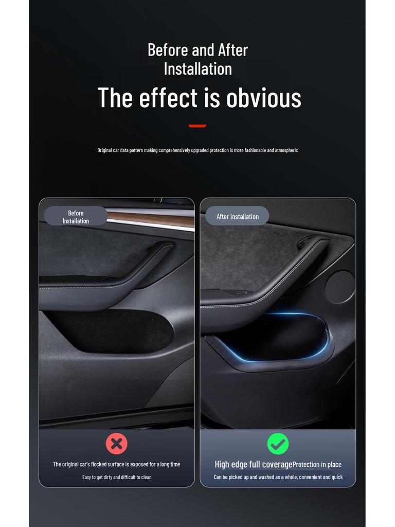 Tesla Model Y/3 Full Door Wrap TPE Storage Box - Car Interior Accessory
