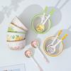 Cute Couple Ceramic Bowl and Spoon Set