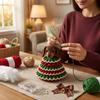 with Beads Bell Crochet Animal Christmas Tree Kit Animal Xmas Tree DIY Kit  for Craft Lovers