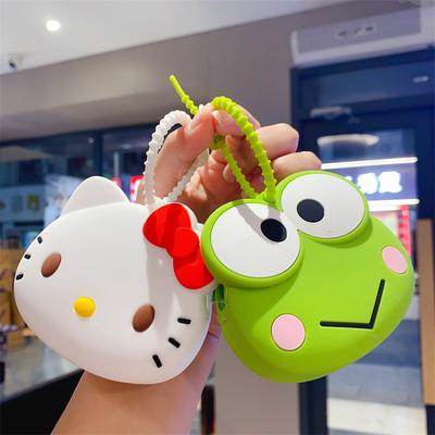 Cartoon Wechselgeldbeutel Schlüsselanhänger Niedlicher Silikon Wechselgeldbeutel Mini-Tasche Kindergeldbörse Puppenmaschine Spielzeug Geschenk