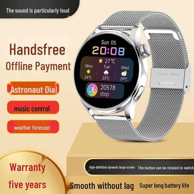 2025 Huaqiangbei Modell T05: High-End Smartwatch mit NFC, Wasserdicht, Multifunktional, Unisex-Design