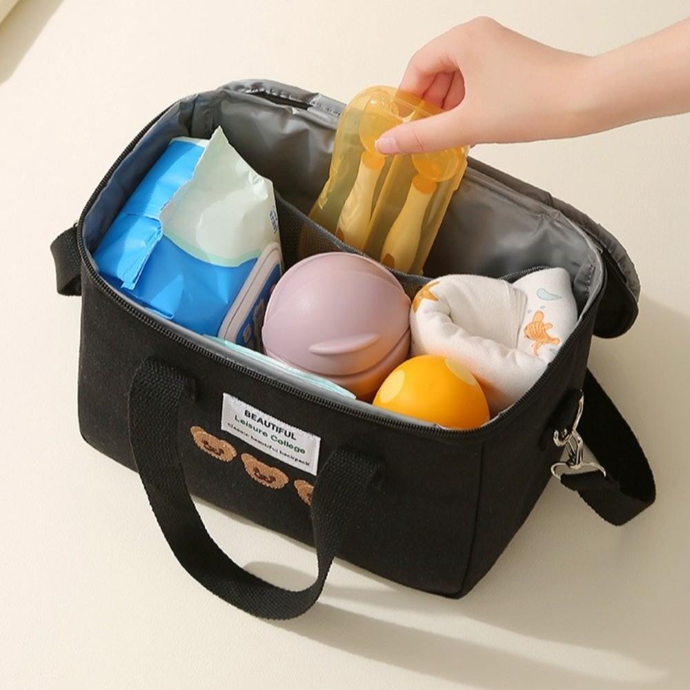 Canvas Baby Diaper Organizer Cartoon Single Shoulder Bag Women Handbag  Stroller Accessories